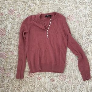 Theory Cashmere Henley Sweater
